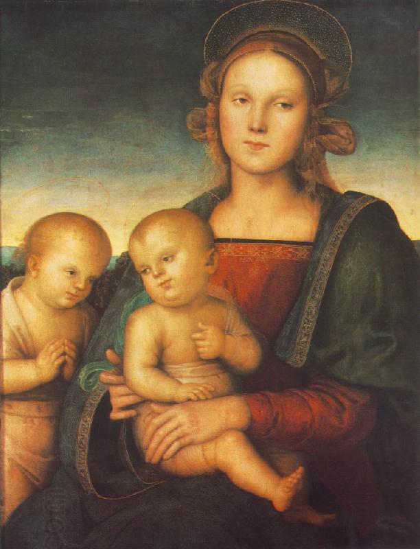 PERUGINO, Pietro Madonna with Child and Little St John af China oil painting art